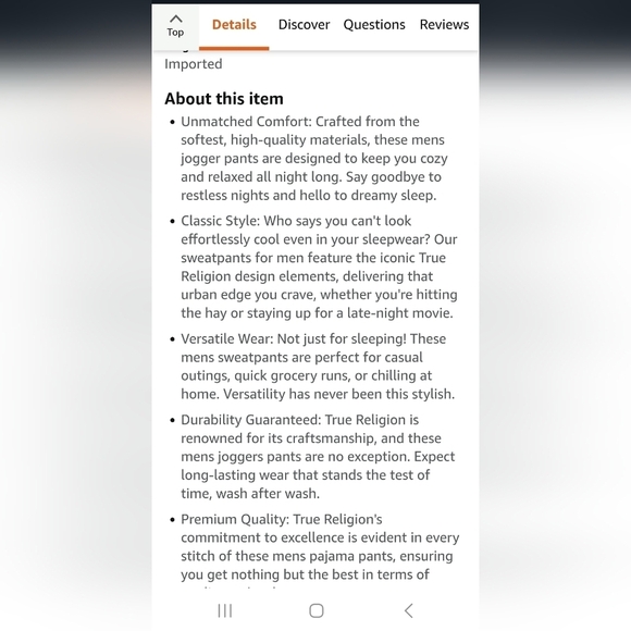 True Religion Loungewear Pajama Jogger Pants NWT - Picture 14 of 16